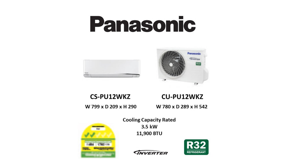 NEW) Panasonic STANDARD R32 Single Split Inverter CU-PU12WKZ/CS 
