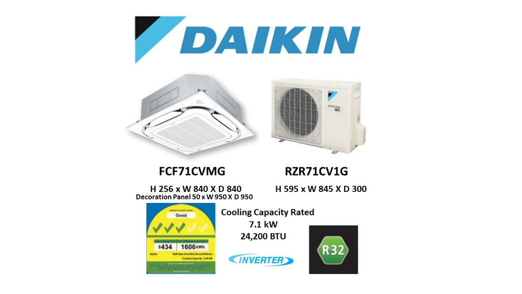 New Daikin R32 Skyair Single Split Inverter System Ceiling Cassette Vision Air 2176